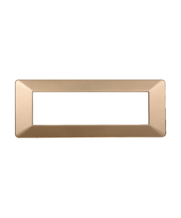ETTROIT Placca Plastica Serie Starlight 7P Colore Oro Compatibile Con Vimar Plana