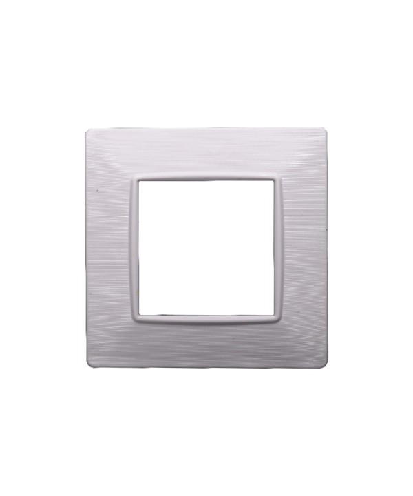 ETTROIT Placca Plastica Serie Starlight 2P Colore Bianco Satinato Compatibile Con Vimar Plana