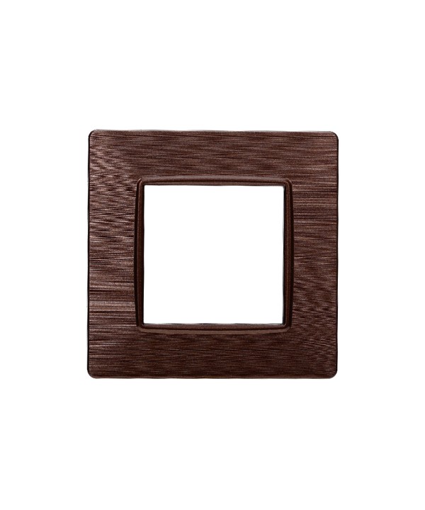 ETTROIT Placca Plastica Serie Starlight 2P Colore Bronzo Satinato Compatibile Con Vimar Plana