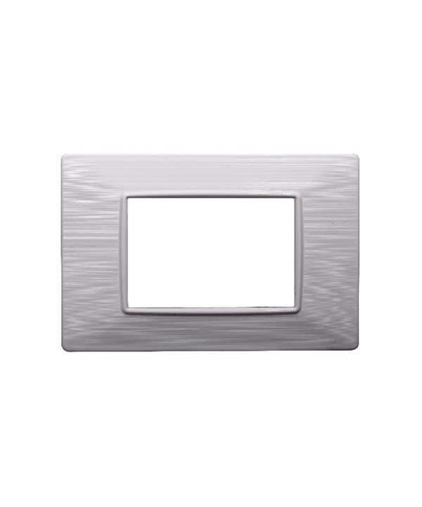 ETTROIT Placca Plastica Serie Starlight 3P Colore Bianco Satinato Compatibile Con Vimar Plana