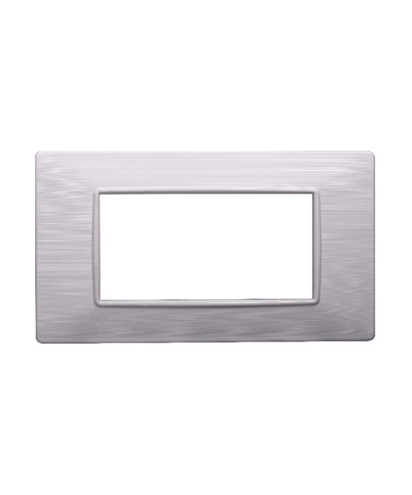 ETTROIT Placca Plastica Serie Starlight 4P Colore Bianco Satinato Compatibile Con Vimar Plana