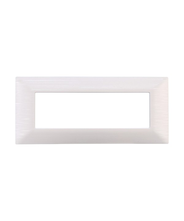 ETTROIT Placca Plastica Serie Starlight 7P Colore Bianco Satinato Compatibile Con Vimar Plana
