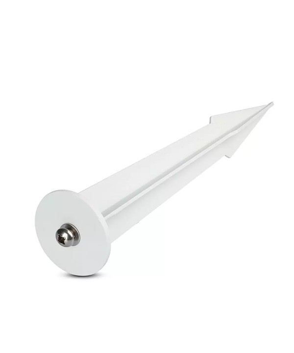 Picchetto in Alluminio per Fari Led Flood Light Colore Bianco Modello Grande Diametro 60mm Altezza 265mm SKU-7537