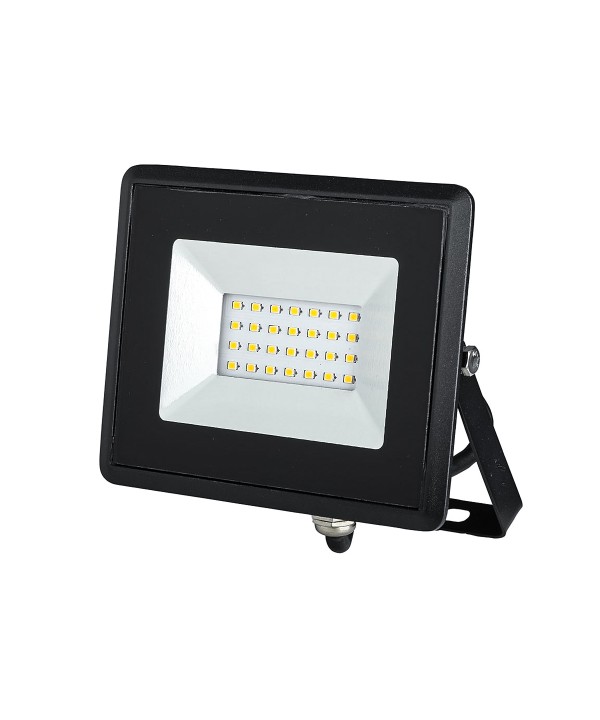 Faro Led Flood Light 20W Carcassa Nera IP65 Freddo 6400K Super Slim SKU-5948