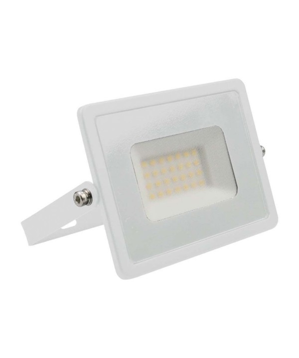 Faro Led Flood Light 30W 2510lm IP65 Slim 158X137X32mm Carcassa Bianca Luce 4000K SKU-215956