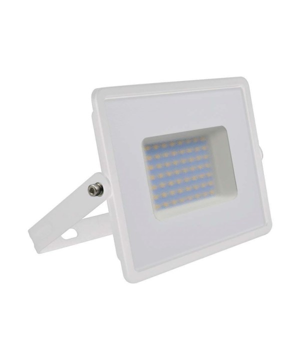 Faro Led Flood Light 50W 4300lm IP65 Slim 198X167X28mm Carcassa Bianca Luce 6500K SKU-215963