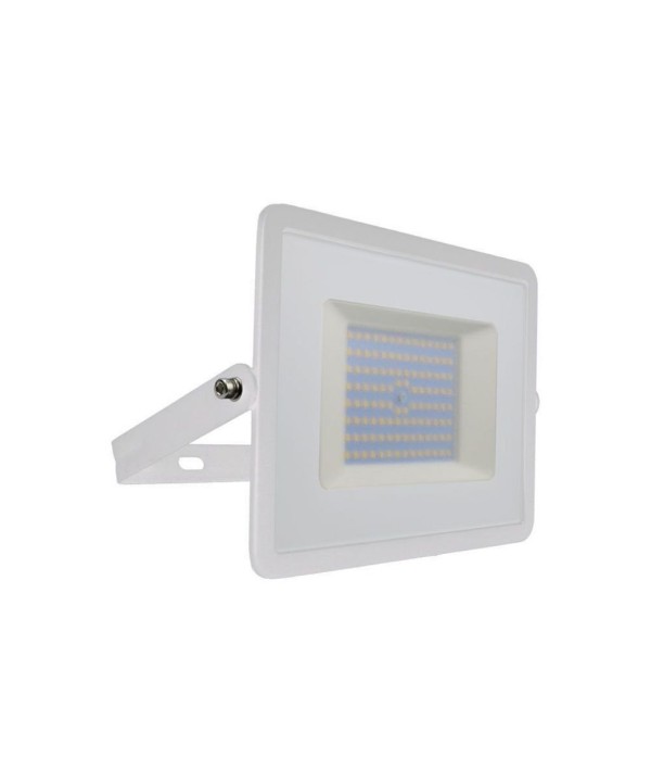 Faro Led Flood Light 100W 8700lm IP65 Slim 261X217X32mm Carcassa Bianca Luce 6500K SKU-215969