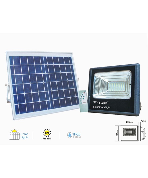 Faro Led Flood Light Con Pannello Solare 60W Freddo 6000K IP65 Telecomando Incluso SKU-94010