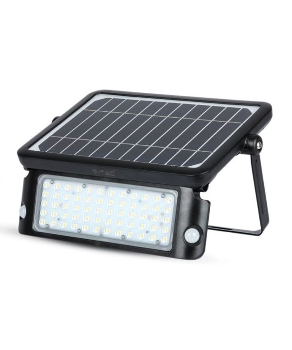 Lampada Faro Led Con Pannello Solare 10W 4000K Doppio Sensore PIR Base Inclinabile IP65 SKU-9869
