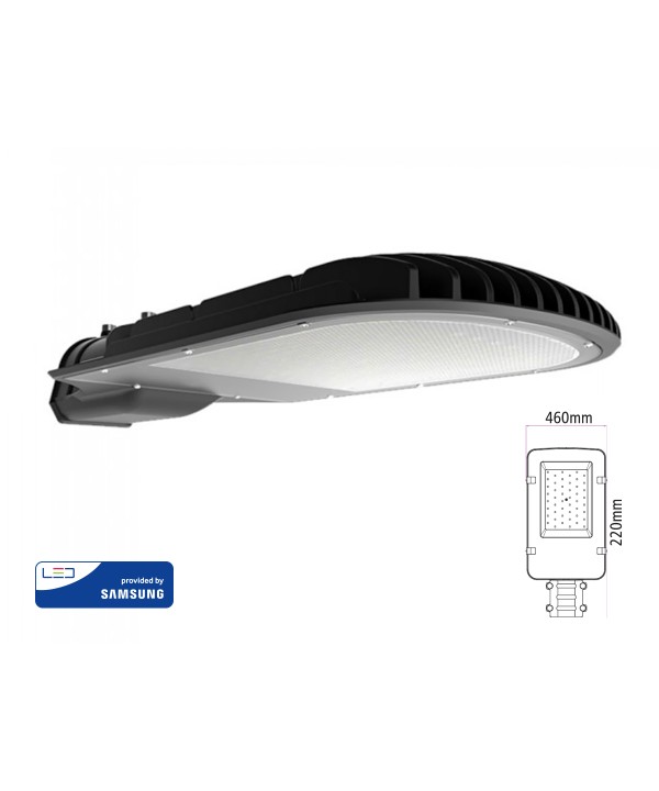 Lampione Stradale Led 100W Chip Samsung Freddo 6400K Street Lamp Per Strada Giardino Villa SKU-21536