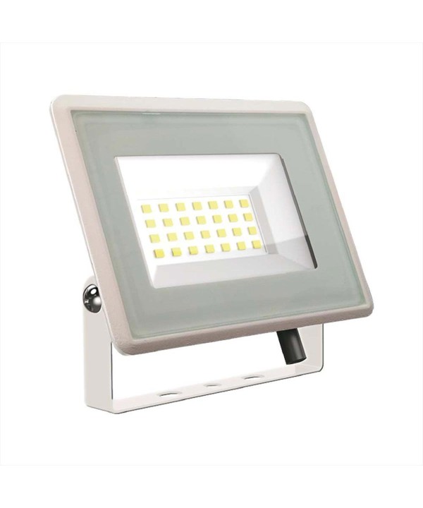 Faro Led Flood Light 20W 1650lm IP65 Slim 120x105x27mm Carcassa Bianca Luce 4000K SKU-6741