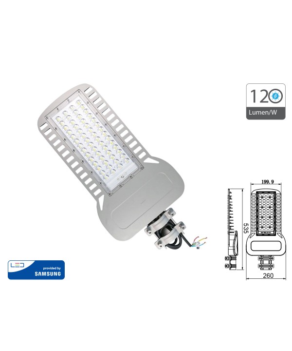 Lampione Stradale Led 150W 4000K 120lm/W Street Lamp Per Strada Giardino Villa IP65 SKU-21962