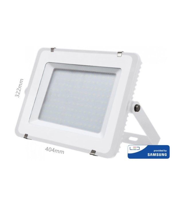 Faro Led Flood Light 150W IP65 Bianco Neutro Super Slim 52mm Carcassa Bianca Samsung Garanzia 5 Anni SKU-479