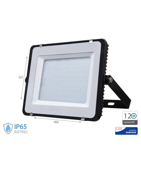 Faro Led Flood Slim Alta Luminosita 120lm/W 150W 18000lm Neutro 4000K Carcassa Nera IP65 Chip Samsung SKU-772