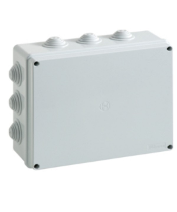Scatola Di Derivazione Da Parete Con Passacavi Stagna IP55 380X300X120mm Coperchio Con Viti In Plastica e Cerniera