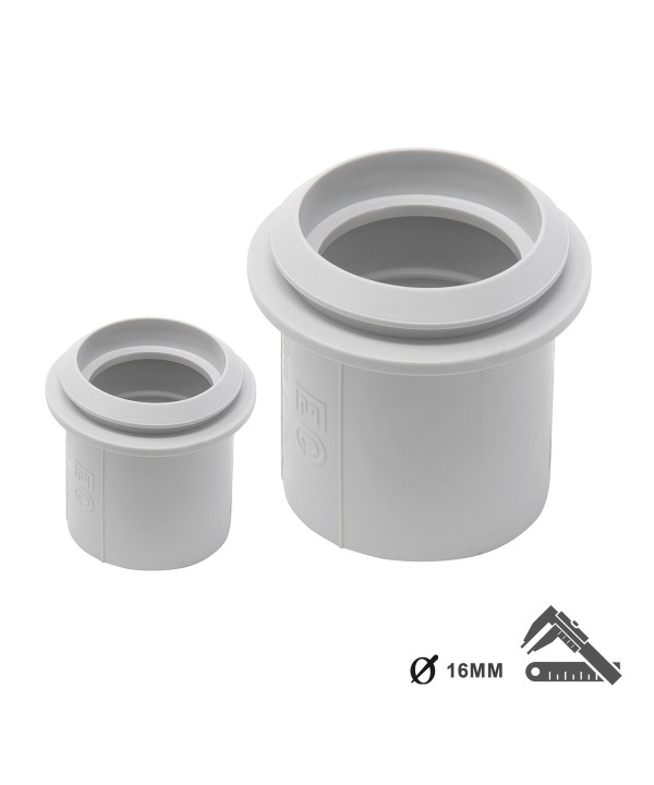 2 PZ Manicotto Tubo Scatola Diametro 16mm Per Tubo Rigido IP40 Made In Italy