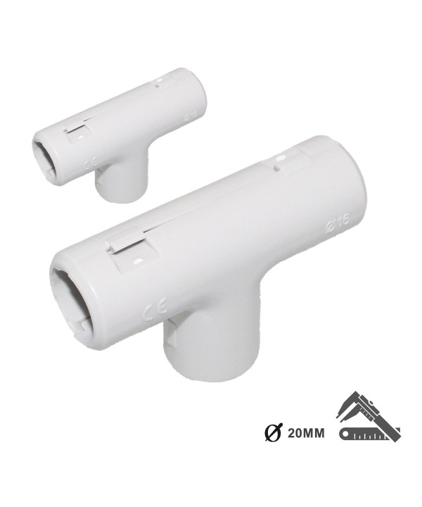 2 PZ Giunto T Ispezionabile Reversibile Per Tubo Rigido Diametro 20mm IP40 Made In Italy
