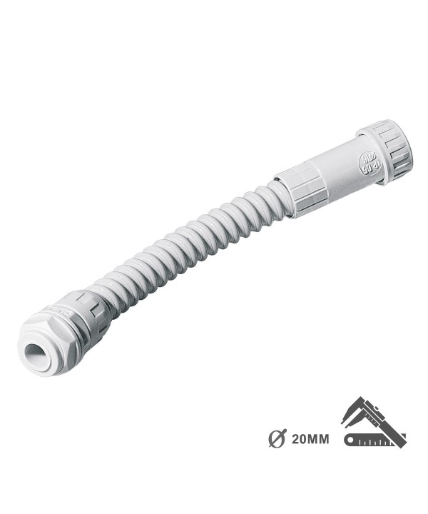 Raccordo Tubo Scatola Curva Flessibile Per Tubo Rigido Diametro 20mm IP65 Made In Italy
