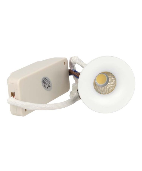 Mini Faretto Led Da Incasso Rotondo 3W Bianco Neutro 38 Gradi