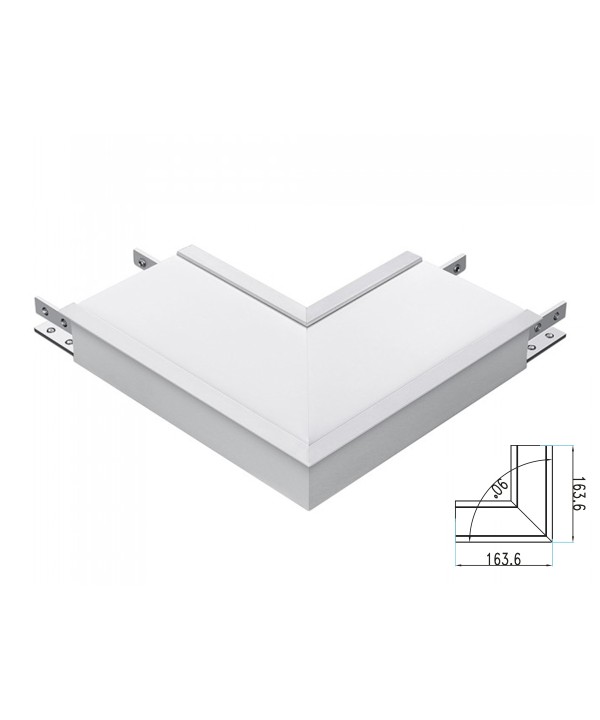 Connettore Giunto Forma L Standard 8W Bianco 4000K Per Lampada Led Lineare Da Incasso FP0381 SKU-385