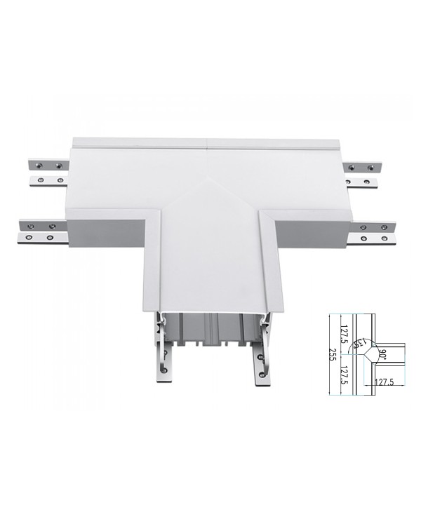 Connettore Giunto Forma T Standard 14W Bianco 4000K Per Lampada Led Lineare Da Incasso FP0381 SKU-391