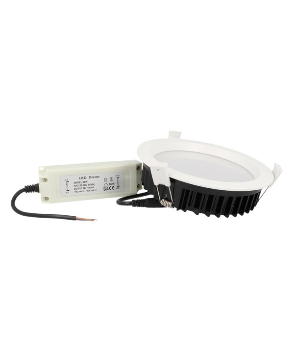 Lampada Faro Led Incasso Da Soffitto 25W Bianco Caldo Rotondo Per Centro Commerciale Diametro 170mm IP44