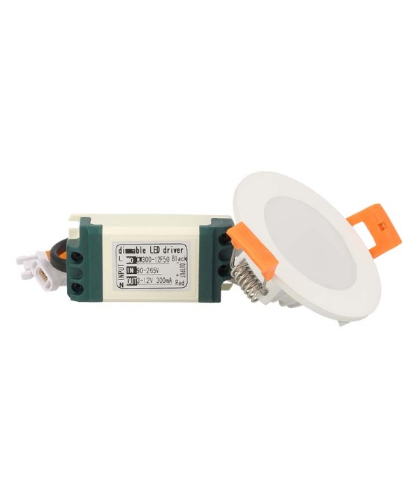 Lampada Mini Faretto Pannello Led Da Incasso Rotondo 3W=30W Bianco Neutro Diametro 72mm Foro 50mm