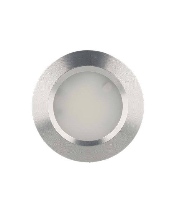 Mini Faretto Led Da Incasso Rotondo 3W AC/DC 12V DC 24V Bianco Freddo Foro 50mm Colore Alluminio Satinato