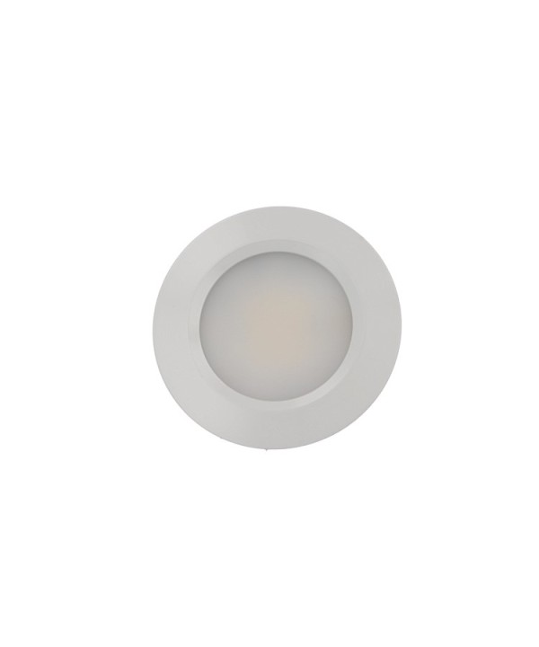 Mini Faretto Led Da Incasso Carcassa Bianca Rotondo 3W AC/DC 12V DC 24V Bianco Neutro Foro 50mm