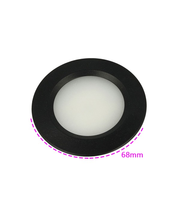 Mini Faretto Led Da Incasso Carcassa Nera Rotondo 3W AC/DC 12V DC 24V Bianco Caldo Foro 50mm