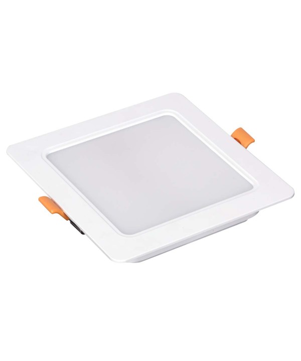 Faretto Led Da Incasso Quadrato 12W 1200LM Freddo 6000K 145X145mm Montaggio 2 In 1 Da Plafone e Da Incasso