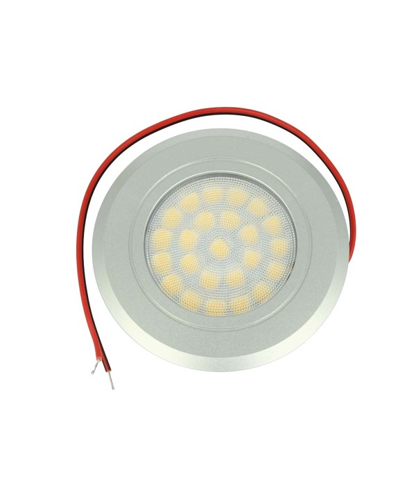 Mini Faretto Led Da Incasso Touch Dimmer Controllo Carcassa Argento Satinato 4000K DC12V DC24V 3W Foro 55mm