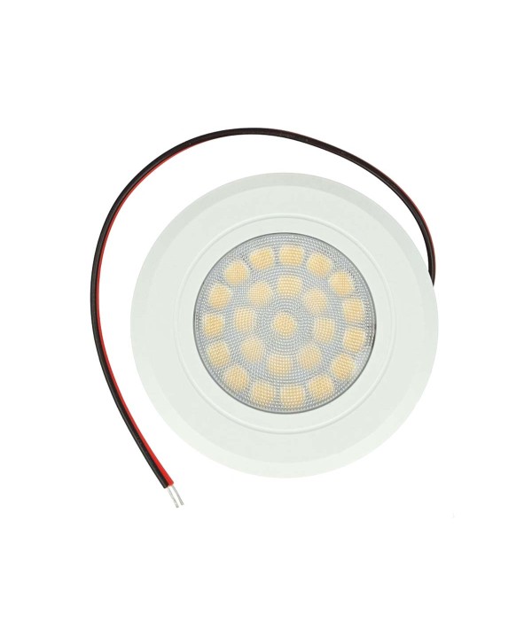 Mini Faretto Led Da Incasso Touch Dimmer Controllo Carcassa Bianca 3000K DC12V DC24V 3W Foro 55mm