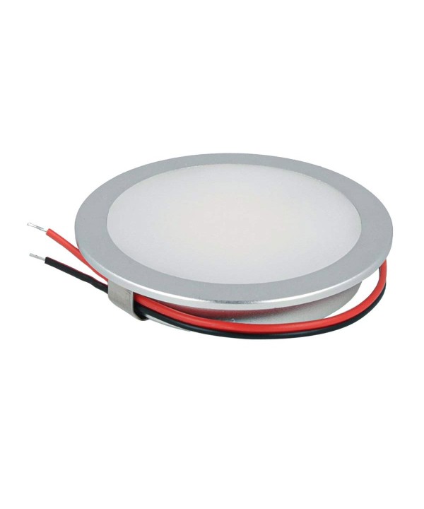 Mini Faretto Led Da Incasso Rotondo 5W AC/DC 12V DC 24V Freddo 6000K Foro 60mm Colore Alluminio Satinato