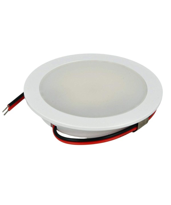 Mini Faretto Led Da Incasso Rotondo Carcassa Bianca 5W AC/DC 12V DC 24V Freddo 6000K Foro 60mm