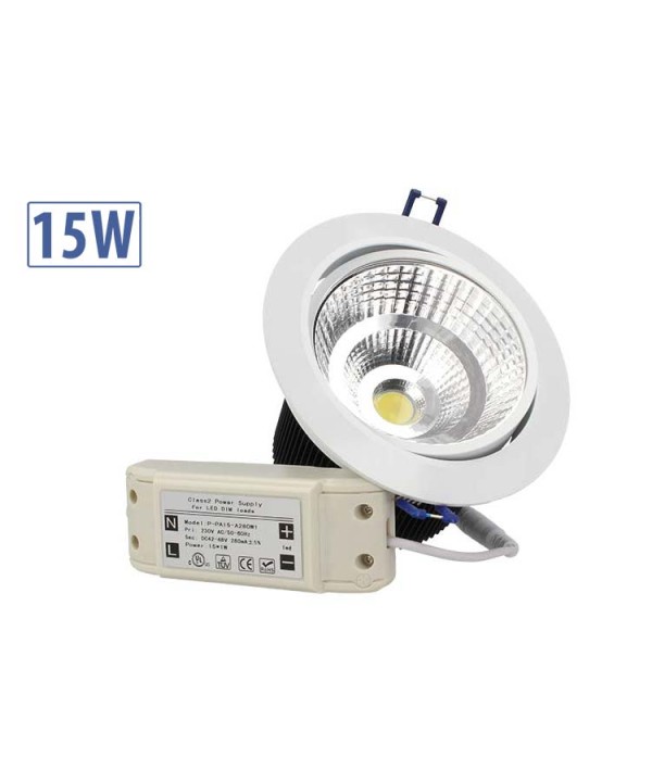 Lampada Faretto Led Incasso Da Soffitto 15W Bianco Neutro
