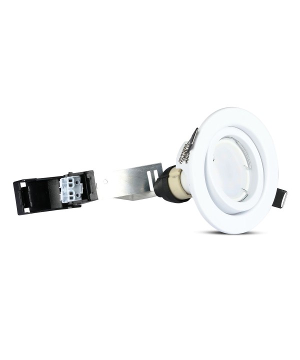 3 PZ Faretti Led da Incasso Rotondo Orientabile 5W Carcassa Bianco 4500K Neutro Compreso Lampada GU10 Sostituibile SKU-8882