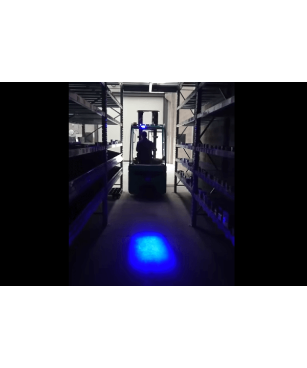 Lampada Faretto Fanale Led Per Carrello Elevatore Muletto Luce Blu 9V-60V 20W Avvertimento Visiva Segnalazione