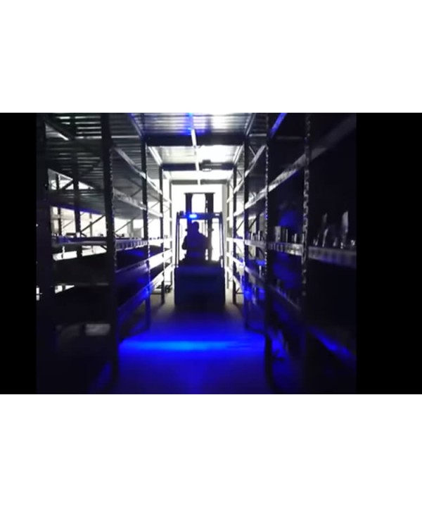 Lampada Fanale Faro Led Lineare Per Carrello Elevatore Muletto Luce Blue 12V-80V 30W Segnaletica Sicurezza
