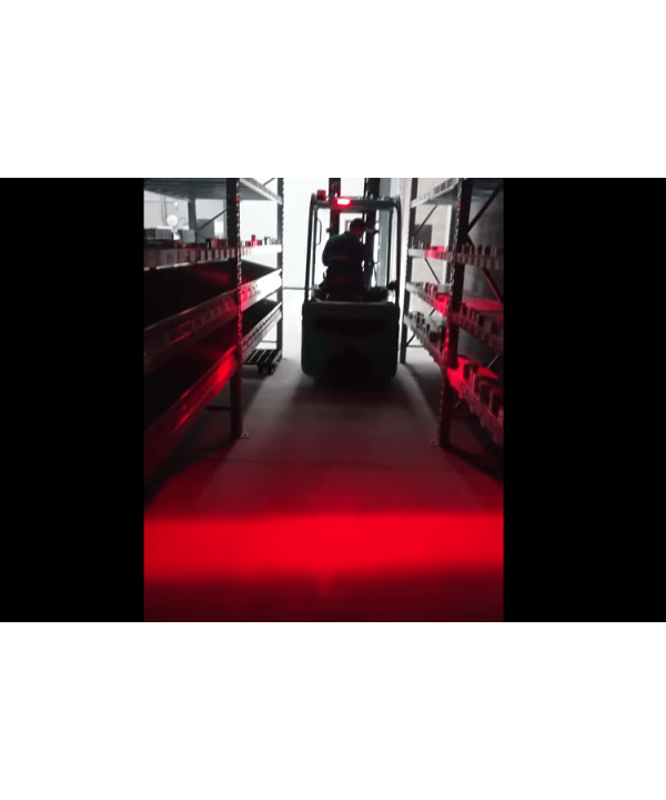 Lampada Faro Led Lineare Per Carrello Elevatore Muletto Luce Rosso 12V-80V 30W Avvertimento Visiva Sicurezza Movimento Magazzino