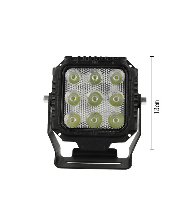Faro Led Fanale Quadrato Spot 45W Beam 12V 24V 36V 48V 60V 9X5W Cree XTE Nuovo Design