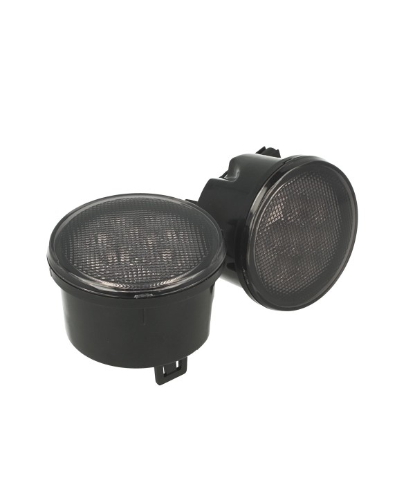 Coppia Frecce Led Anteriori Indicatore Lente Fume Per Jeep Wrangler JK 2007-2017 Arancione 12V 3W