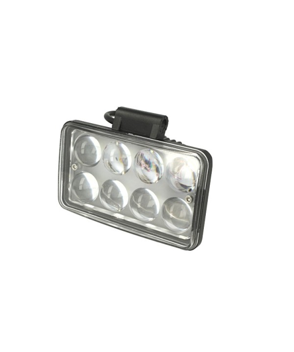 Fanale Rettangolare 24W Doppia Luminosita Hi Low Led Work Light Spot Lente Ingrandimento 4D Faro Da Lavoro 9V-60V IP67 Bianco