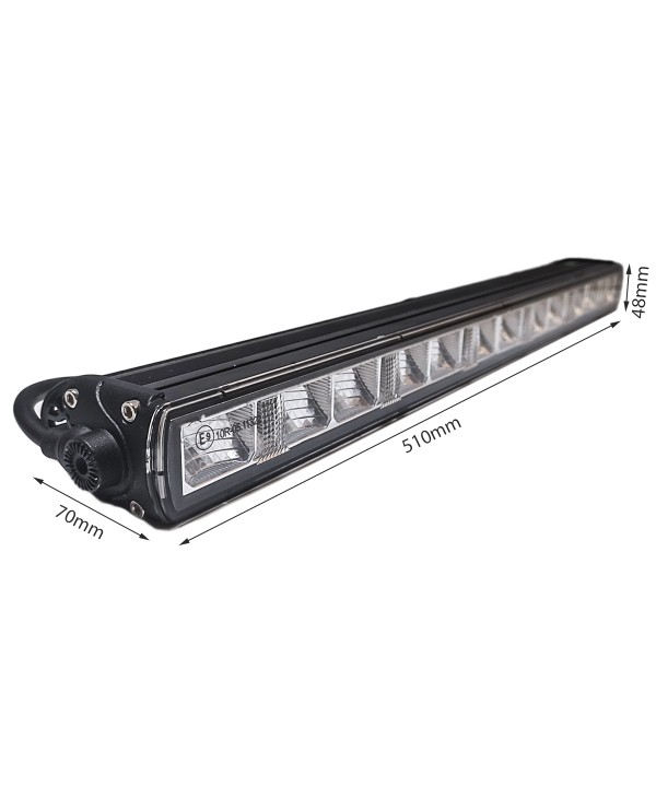 Barra Led Fuoristrada Slim 60W 12V 24V 20'' 51cm Luce di Profondità Con Daylight Luci Diurne IP67 E9 Fila Unica