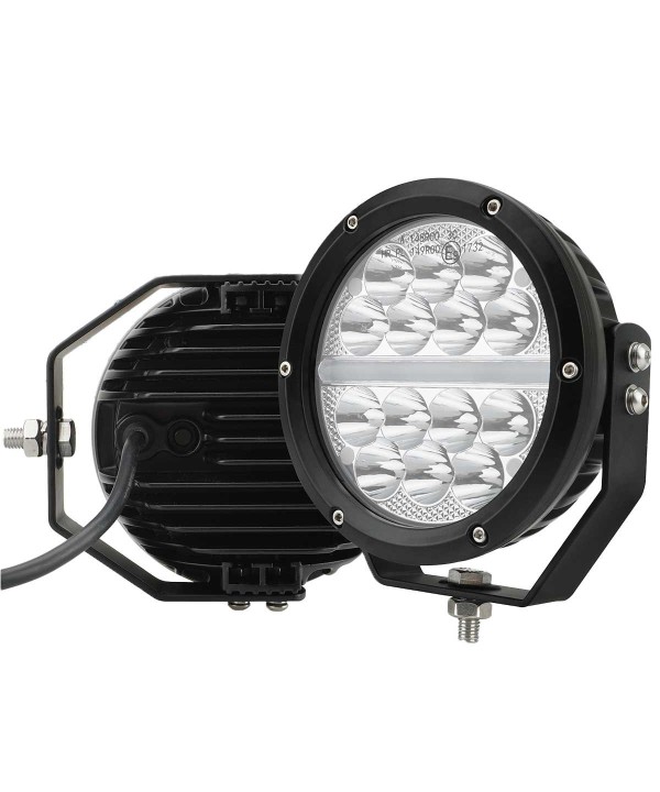 Faro Led Fuoristrada Rotondo 6'' 70W 7000LM + DRL Bianco 10W 12V 24V IP67 6000K Omologato E-Mark