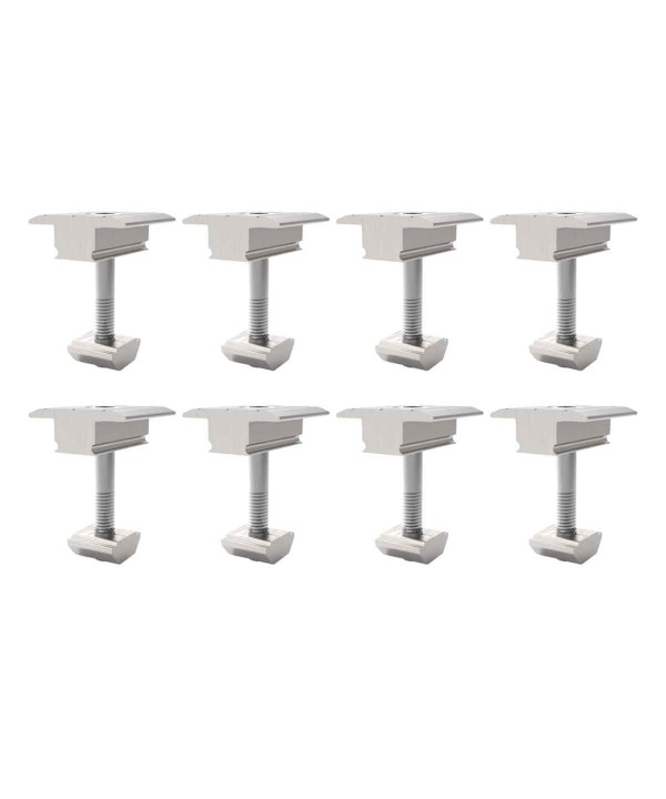 8 Morsetto centrale in alluminio per fissaggio pannelli fotovoltaici VT-450 VT-545 SKU-11389