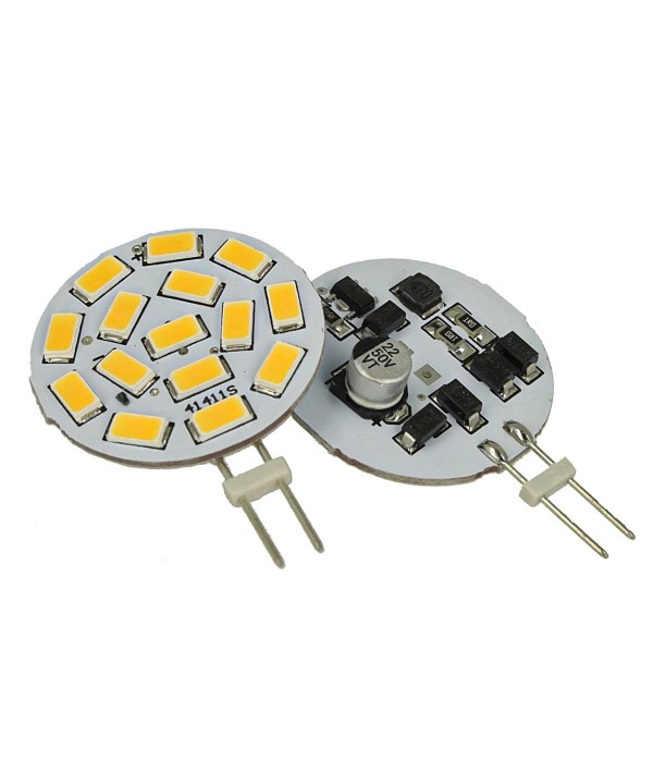 2 Pezzi Lampadine LED G4 Bispina DC AC 12V 24V 3,5W Bianco Freddo 6000K Con 15 SMD 5630 10V-30V