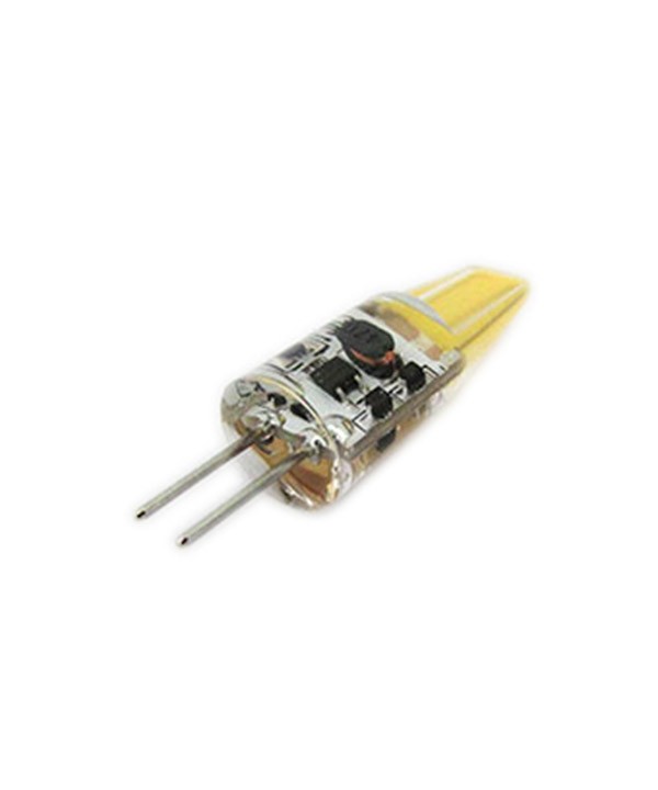 Lampadina LED Bispina G4 AC/DC 12V 2W=30W Smd 1505 Bianco Caldo 360 Gradi Con Silicone