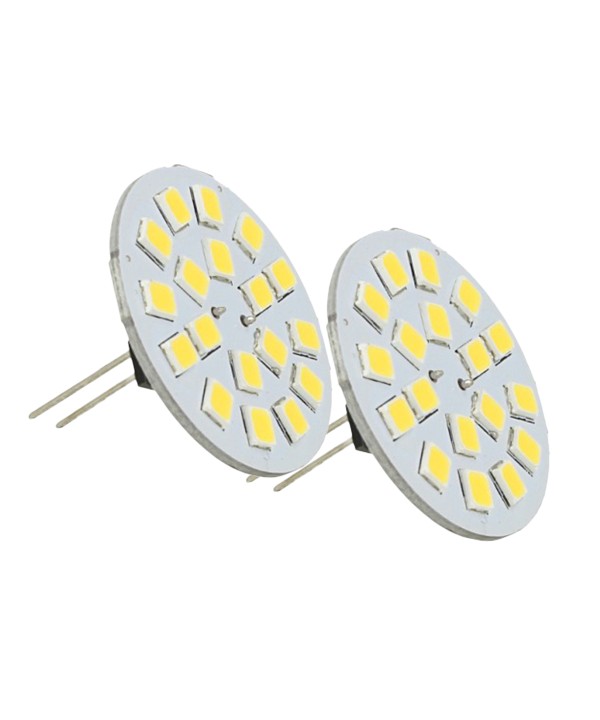 2 Pezzi Lampadine LED G4 Bispina DC AC 12V 24V 3W Bianco Caldo Attacco Centrale 18 SMD 2835