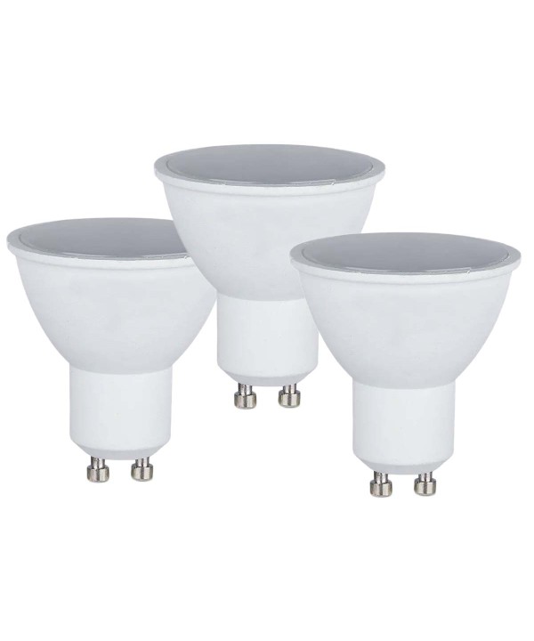 3 PZ Lampada Led GU10 5W 220V 110 Gradi Bianco Freddo 6400K Diffusore Opale SKU-217271